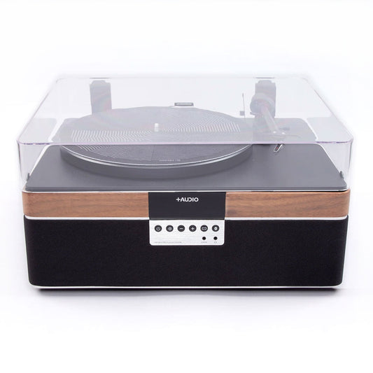 Plus Audio: The +Record Player Turntable + Integrated Audio System w/ Bluetooth